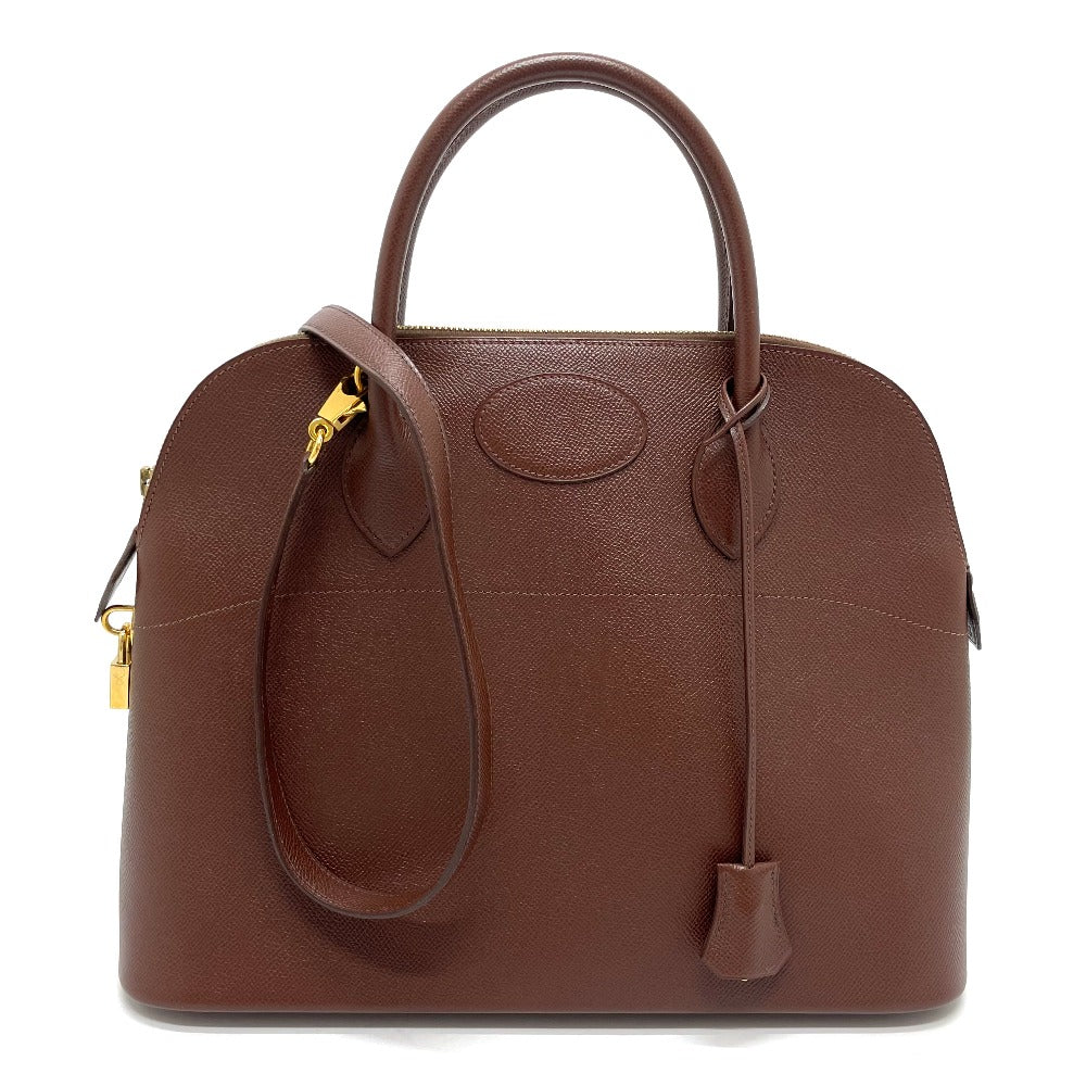 HERMES ボリード35 カバン 2WAY ハンドバッグ レザー レディース ブラウン