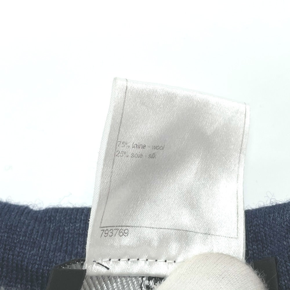 CHANEL P39365 ココボタン フロントオープン カーディガン ワンピース ウール レディース ブルー