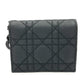 Dior S0178SLOI Lady Dior Mini Wallet, Bifold Leather, Women's, Black