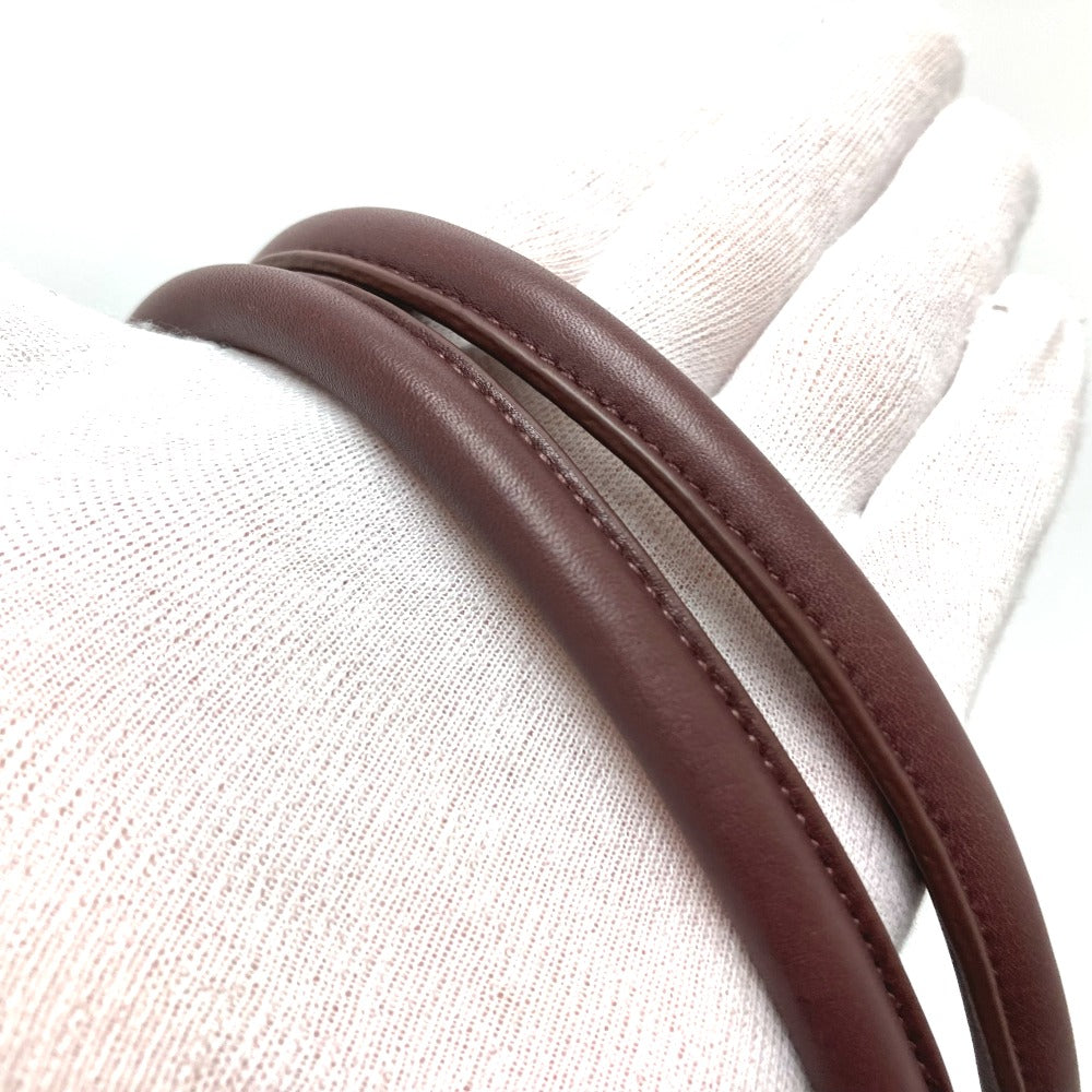 PRADA BR4354 ロゴプレート セミショルダー バッグ カバン 肩掛け ショルダーバッグ トートバッグ レザー/ナイロン レディース パープル