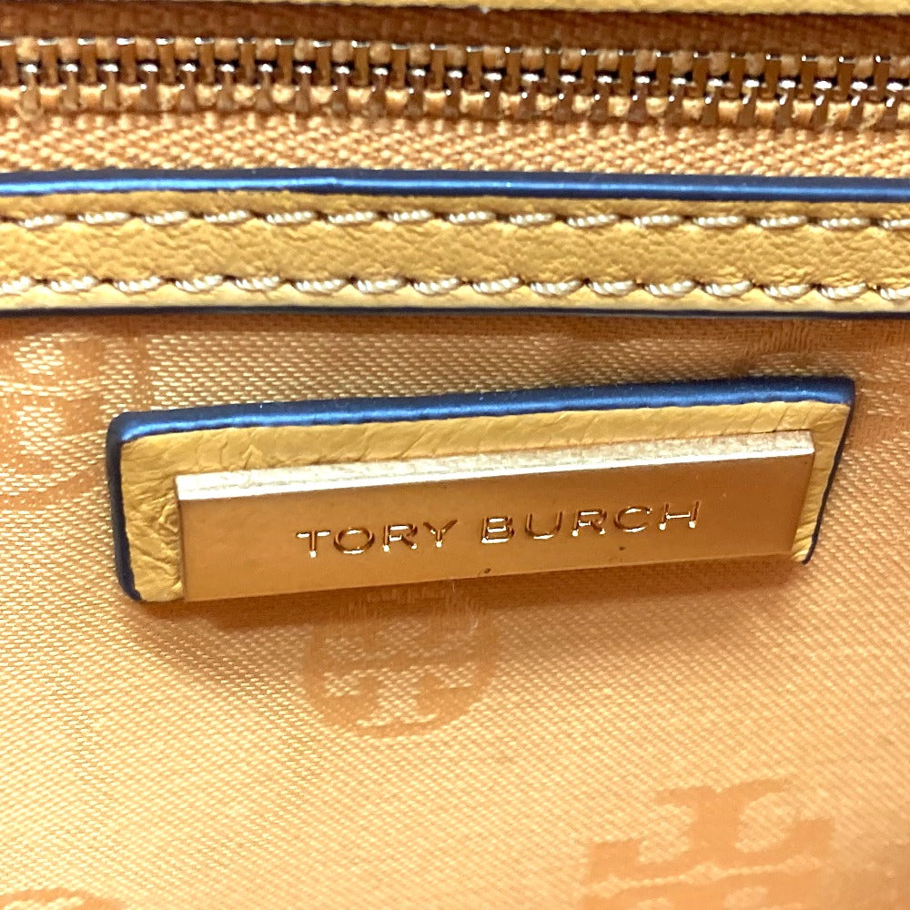 Tory Burch Logo Chain Pochet Shoulder Bag Lamb Leather Ladies