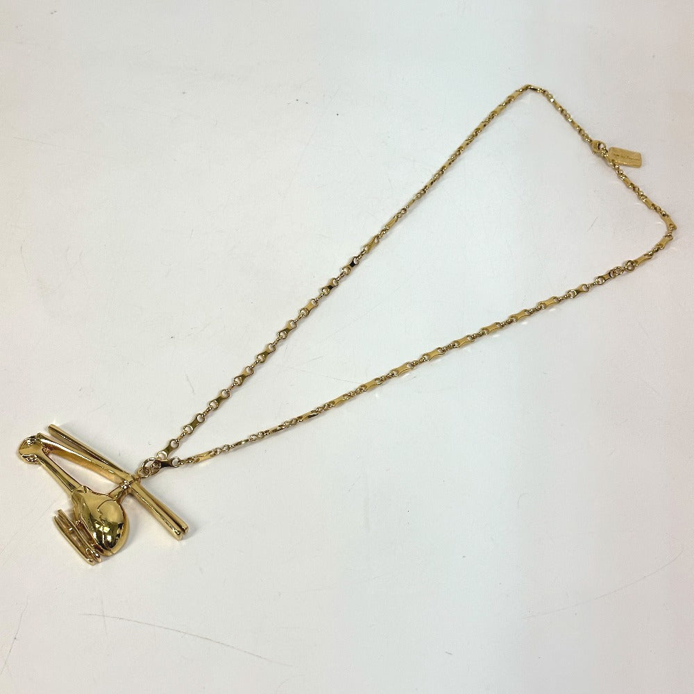LOUIS VUITTON MP0329 Accessories Helicopter Chain Necklace GP Women's Gold