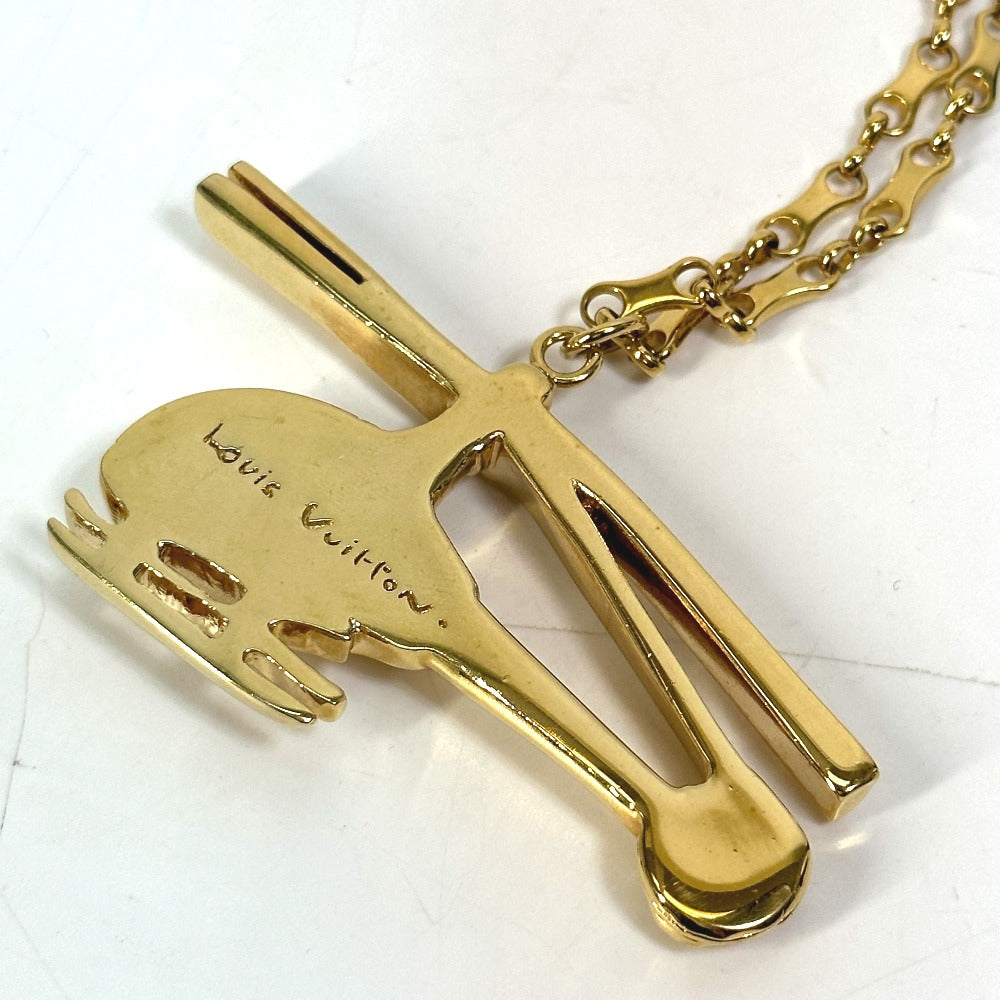LOUIS VUITTON MP0329 Accessories Helicopter Chain Necklace GP Women's Gold
