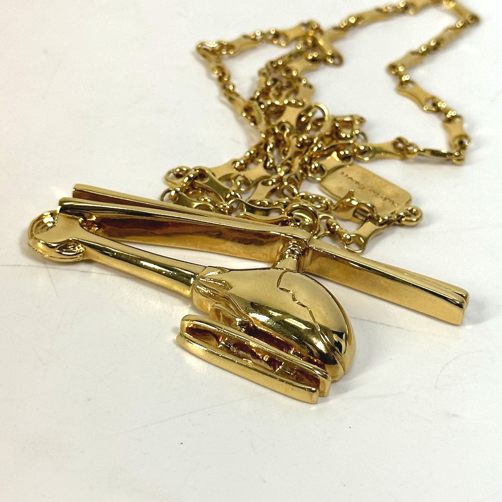 LOUIS VUITTON MP0329 Accessories Helicopter Chain Necklace GP Women's Gold