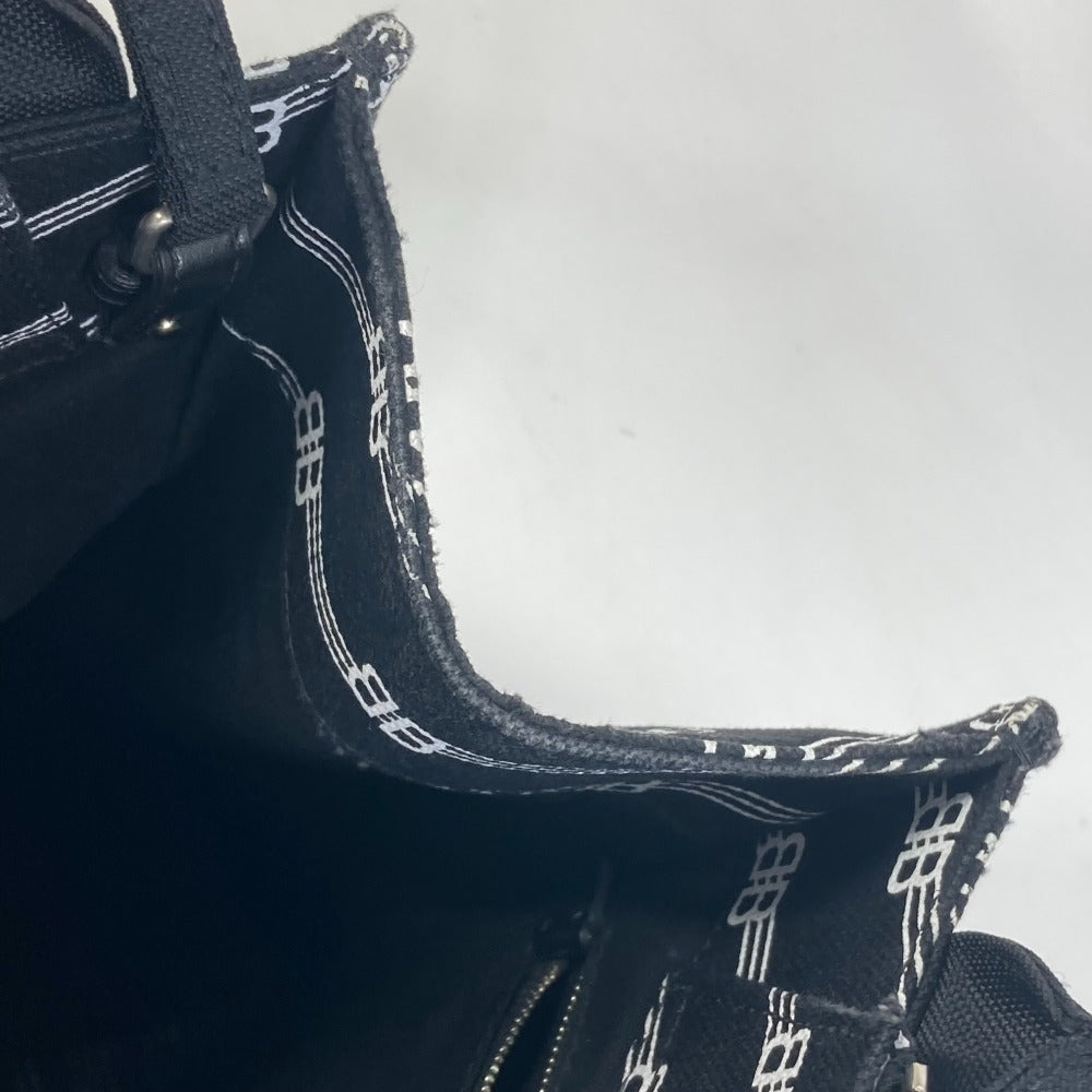 BALENCIAGA 620884 BB トレード S トートバッグ カバン ハンドバッグ キャンバス レディース ブラック