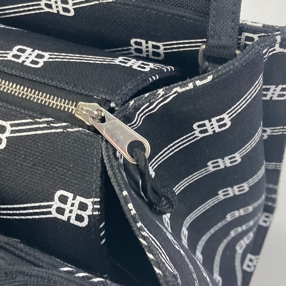 BALENCIAGA 620884 BB トレード S トートバッグ カバン ハンドバッグ キャンバス レディース ブラック