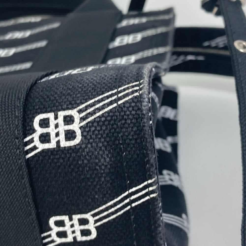 BALENCIAGA 620884 BB トレード S トートバッグ カバン ハンドバッグ キャンバス レディース ブラック