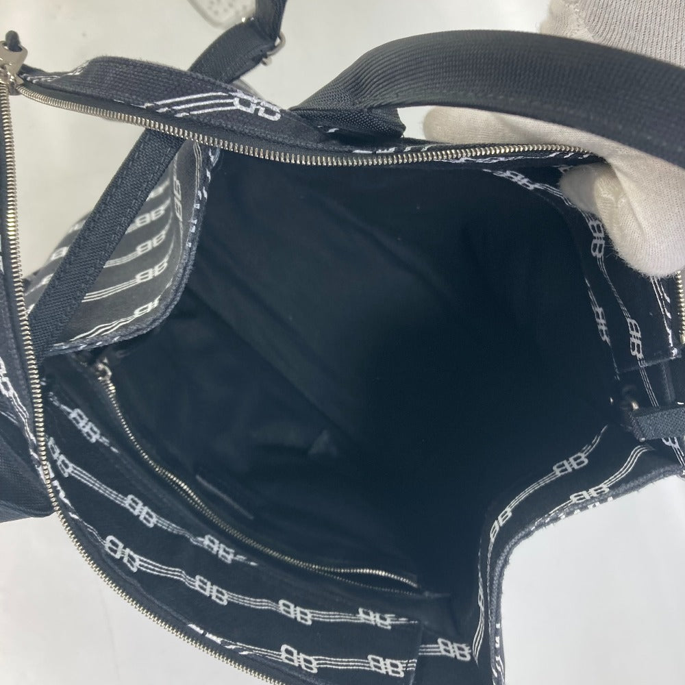 BALENCIAGA 620884 BB トレード S トートバッグ カバン ハンドバッグ キャンバス レディース ブラック