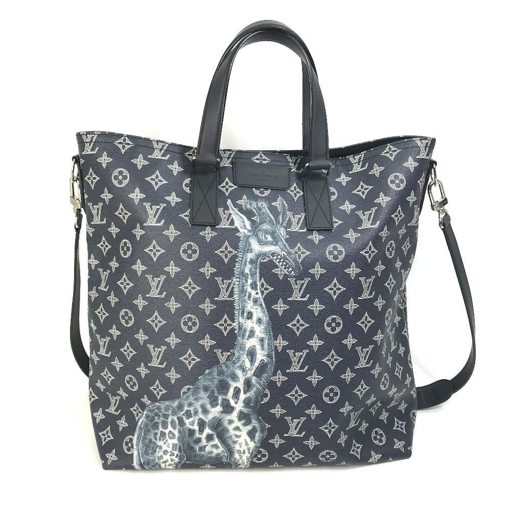 LOUIS VUITTON M54127 モノグラムサバンナ ジェイク アンド ディノス チャップマン 2WAY ショルダーバッグ 斜め掛け トートバッグ モノグラムサバンナキャンバス メンズ ネイビー