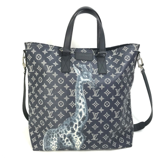 LOUIS VUITTON M54127 モノグラムサバンナ ジェイク アンド ディノス チャップマン 2WAY ショルダーバッグ 斜め掛け トートバッグ モノグラムサバンナキャンバス メンズ ネイビー