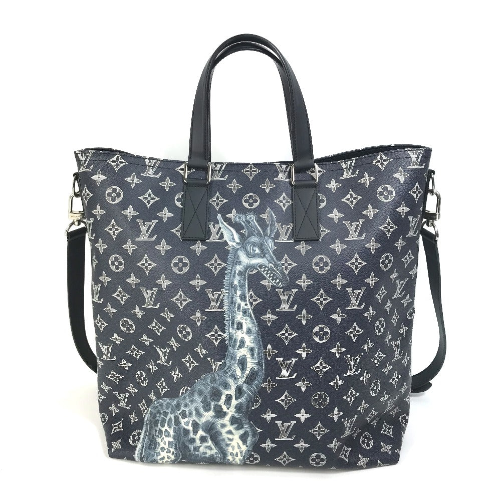 LOUIS VUITTON M54127 モノグラムサバンナ ジェイク アンド ディノス チャップマン 2WAY ショルダーバッグ 斜め掛け トートバッグ モノグラムサバンナキャンバス メンズ ネイビー