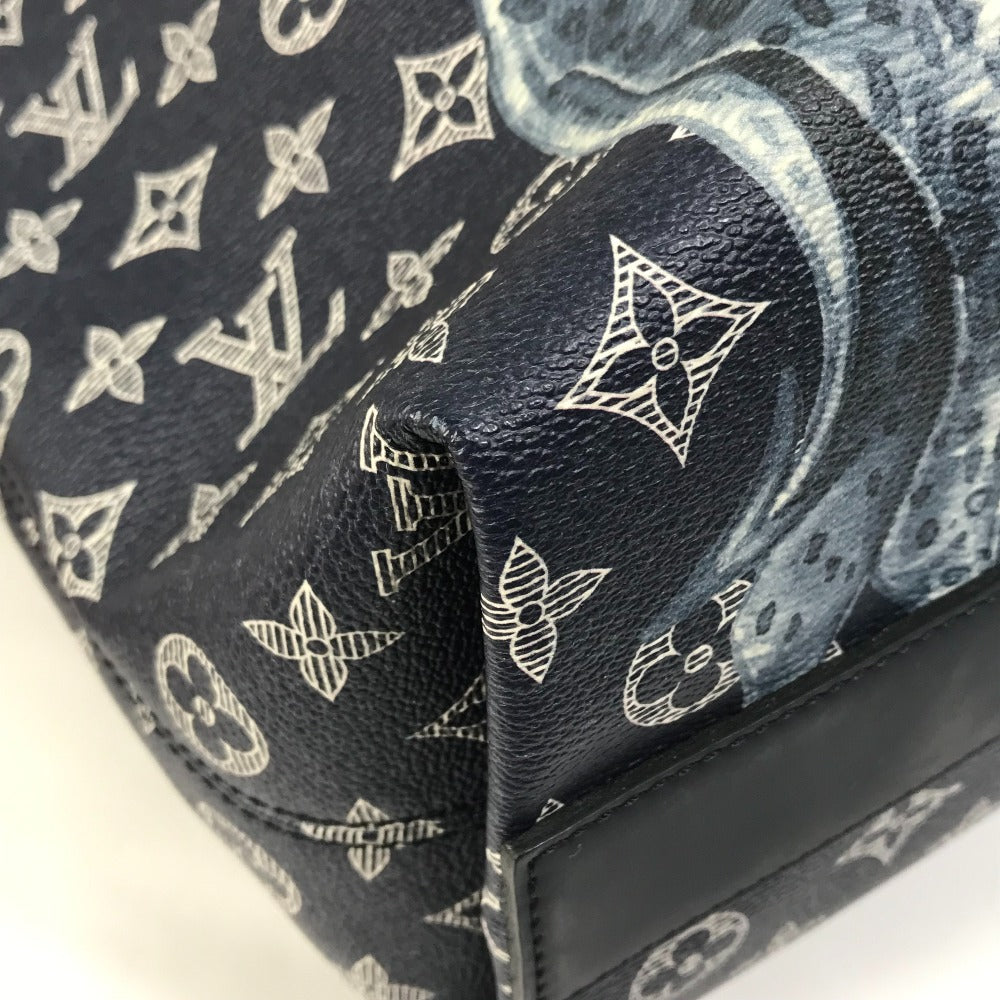 LOUIS VUITTON M54127 モノグラムサバンナ ジェイク アンド ディノス チャップマン 2WAY ショルダーバッグ 斜め掛け トートバッグ モノグラムサバンナキャンバス メンズ ネイビー