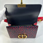 Christian Dior Heart 30 Montaigne Logo Crossbody Shoulder Bag in Black Leather