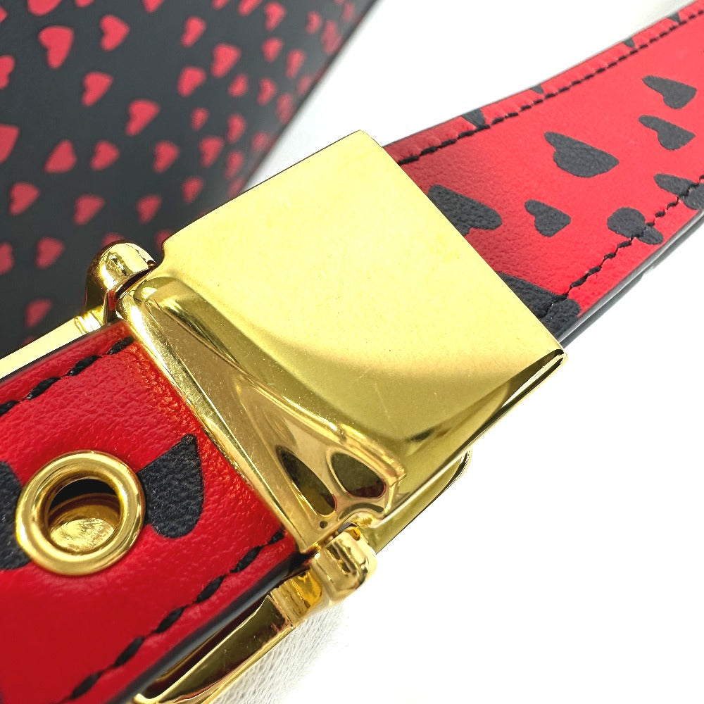 Christian Dior Heart 30 Montaigne Logo Crossbody Shoulder Bag in Black Leather