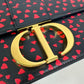 Christian Dior Heart 30 Montaigne Logo Crossbody Shoulder Bag in Black Leather