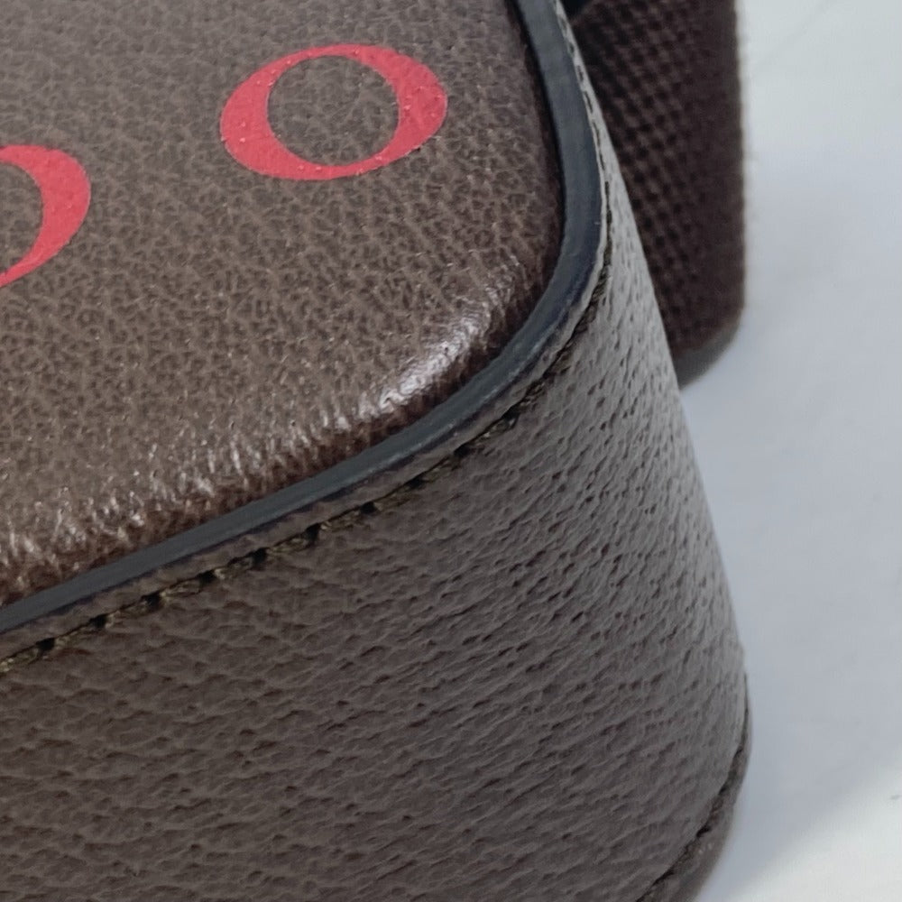 GUCCI 602695 クロス カバン ベルトバッグ 100周年記念 ロゴ ショルダーバッグ ボディバッグ レザー メンズ ブラウン