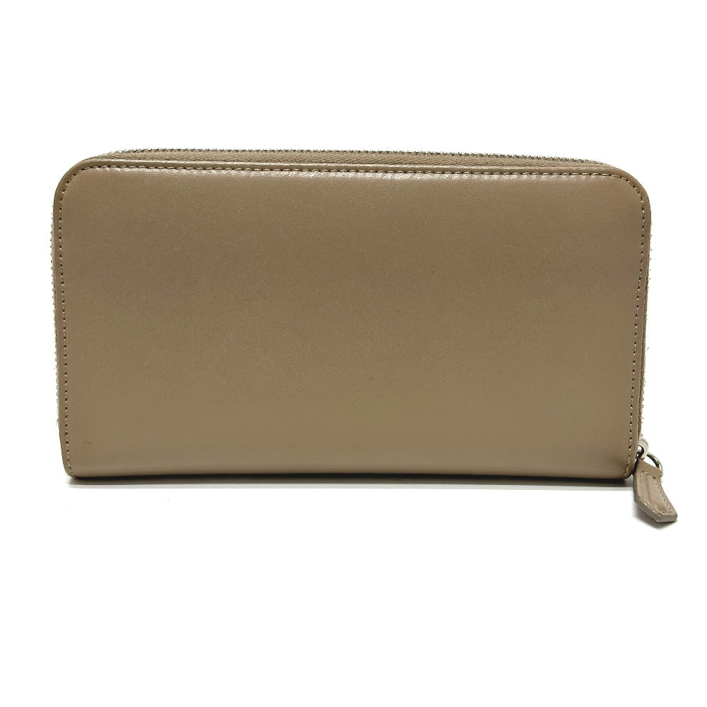 FENDI 8M0299 By the Way Round Zip Long Wallet, Leather, Men's, Beige