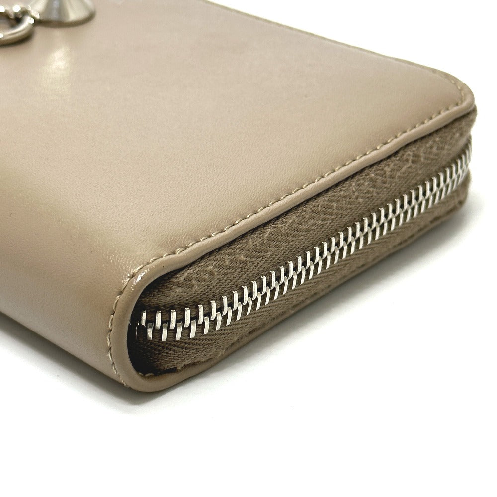 FENDI 8M0299 By the Way Round Zip Long Wallet, Leather, Men's, Beige