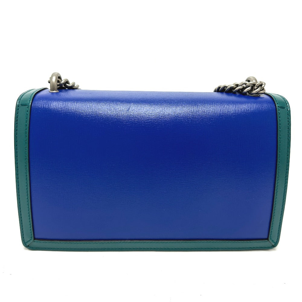 GUCCI 400249 Two-tone Dionysus Chain Shoulder Bag Leather Women's Blue