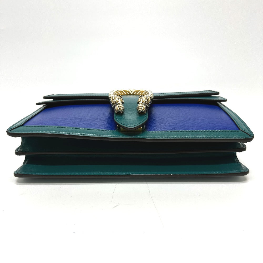 GUCCI 400249 Two-tone Dionysus Chain Shoulder Bag Leather Women's Blue