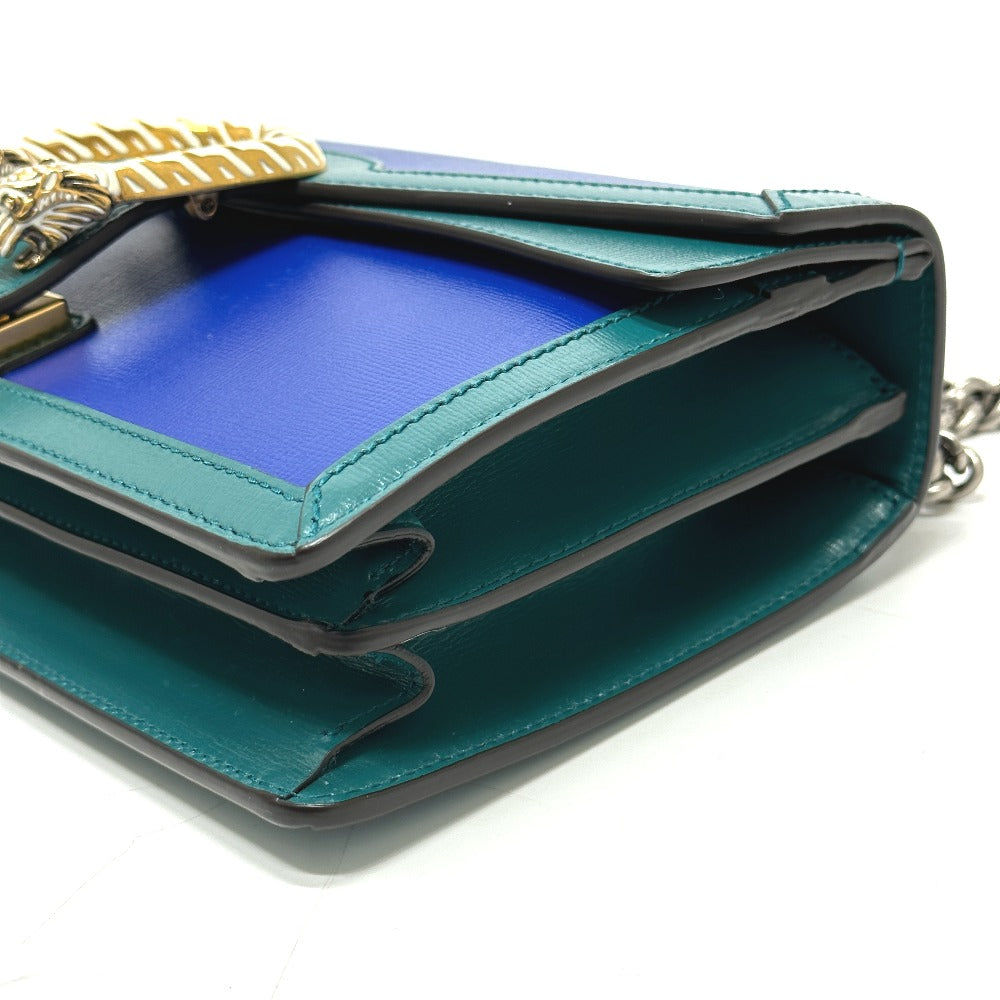 GUCCI 400249 Two-tone Dionysus Chain Shoulder Bag Leather Women's Blue