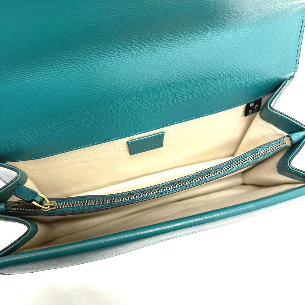 GUCCI 400249 Two-tone Dionysus Chain Shoulder Bag Leather Women's Blue