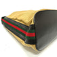 GUCCI 001-4286 Vintage Sherry Line Bucket Shoulder Bag in Beige Leather/Canvas