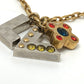 LOUIS VUITTON M67068 Rhinestone Pendant Love Letters Chain Necklace in Gold