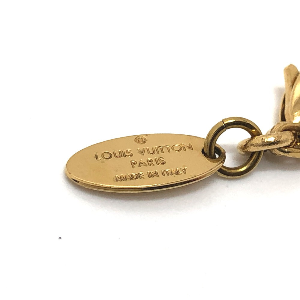 LOUIS VUITTON M67068 Rhinestone Pendant Love Letters Chain Necklace in Gold