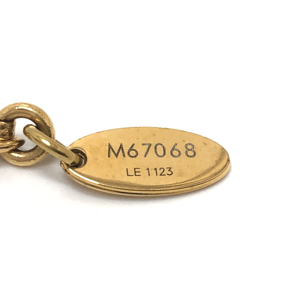 LOUIS VUITTON M67068 Rhinestone Pendant Love Letters Chain Necklace in Gold