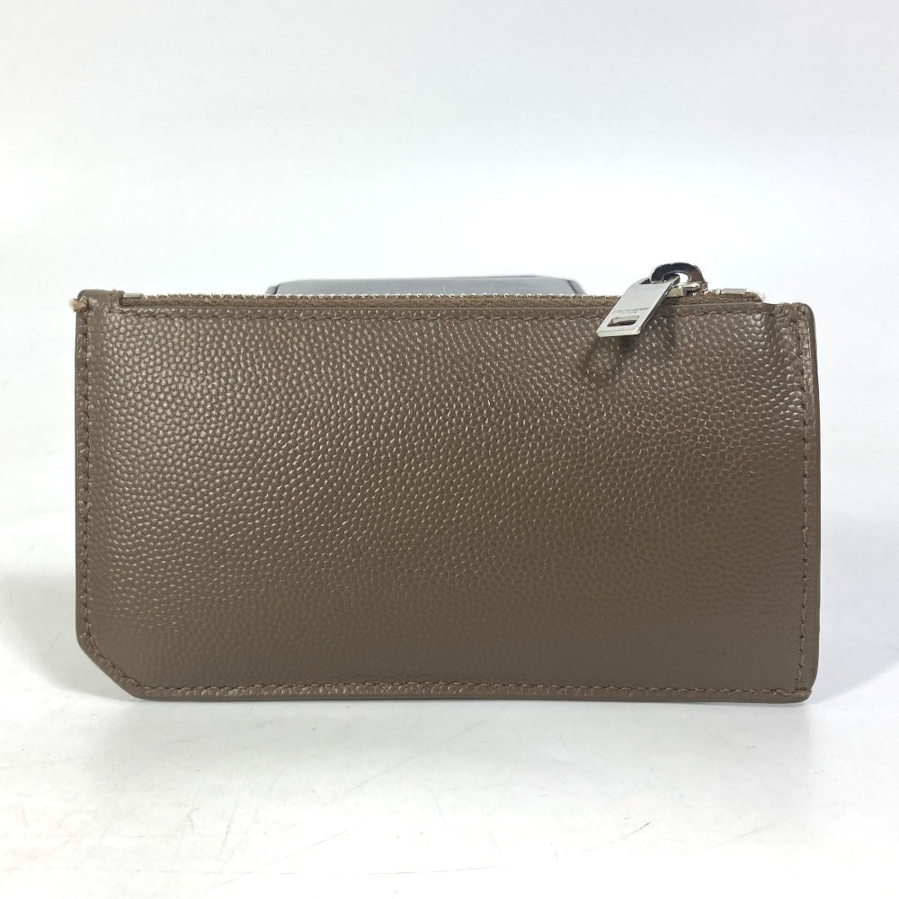 SAINT LAURENT PARIS 609362 Compact Wallet, Fragment Case, Coin Purse, Leather, Men's, Brown