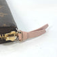 LOUIS VUITTON M61298 Monogram Portefeuille Clemence Round Zip Long Wallet in Monogram Canvas, Women's Rose Ballerine in Pink