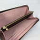LOUIS VUITTON M61298 Monogram Portefeuille Clemence Round Zip Long Wallet in Monogram Canvas, Women's Rose Ballerine in Pink