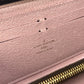 LOUIS VUITTON M61298 Monogram Portefeuille Clemence Round Zip Long Wallet in Monogram Canvas, Women's Rose Ballerine in Pink