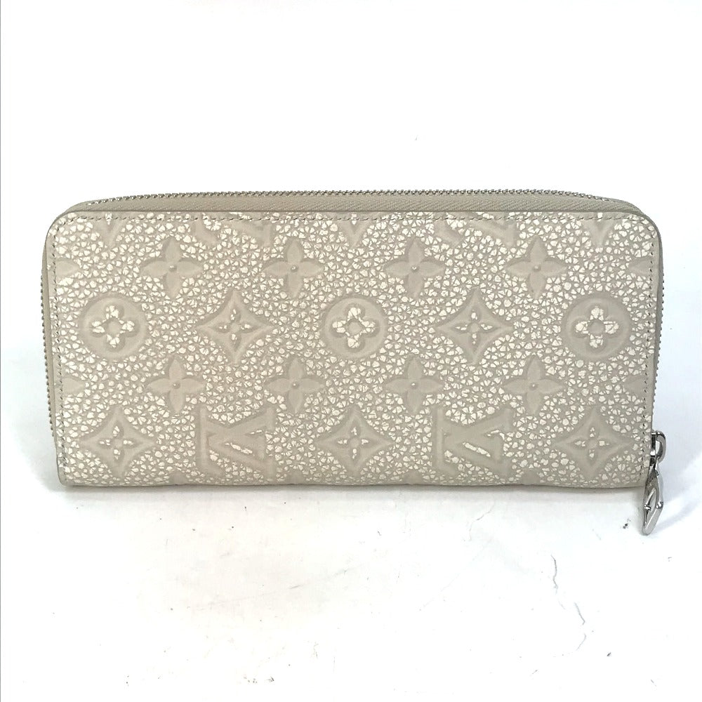 LOUIS VUITTON M81573 Taurillon Climbing Zippy Wallet Cartera larga con cremallera redonda vertical Taurillon Leather Hombre Tiza Blanco Blanco