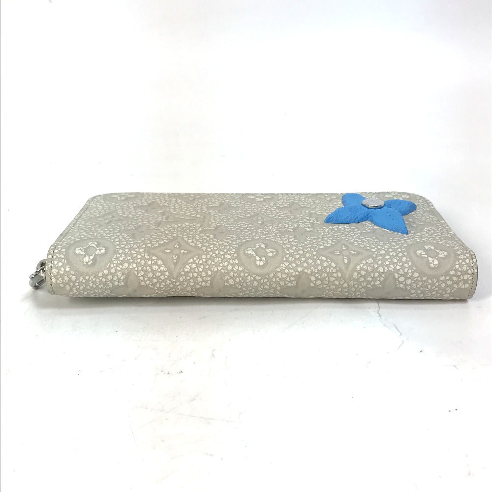 LOUIS VUITTON M81573 Taurillon Climbing Zippy Wallet Cartera larga con cremallera redonda vertical Taurillon Leather Hombre Tiza Blanco Blanco