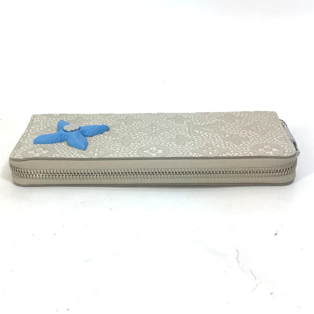 LOUIS VUITTON M81573 Taurillon Climbing Zippy Wallet Cartera larga con cremallera redonda vertical Taurillon Leather Hombre Tiza Blanco Blanco