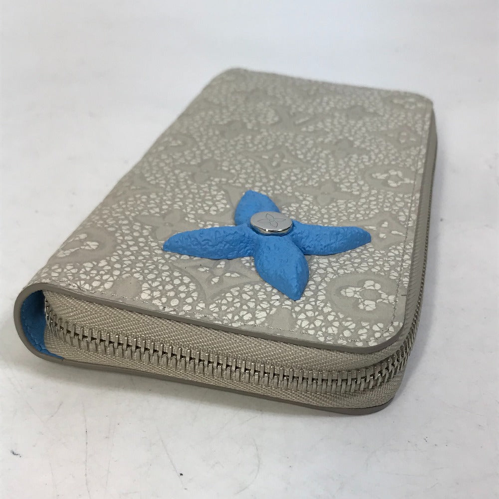 LOUIS VUITTON M81573 Taurillon Climbing Zippy Wallet Cartera larga con cremallera redonda vertical Taurillon Leather Hombre Tiza Blanco Blanco