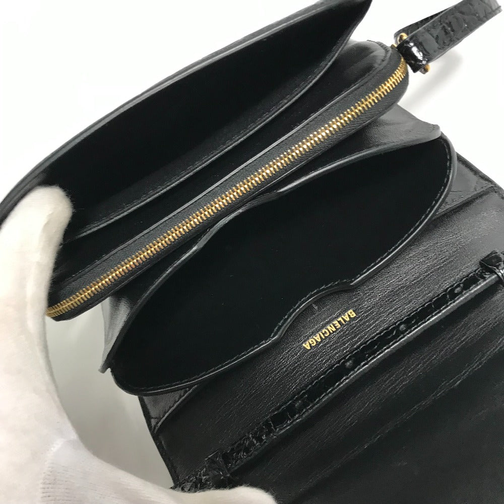 BALENCIAGA 592898 2WAY クラッチバッグ ポーチ Bロゴ キルティング  斜め掛け カバン ショルダーバッグ 型押しレザー レディース