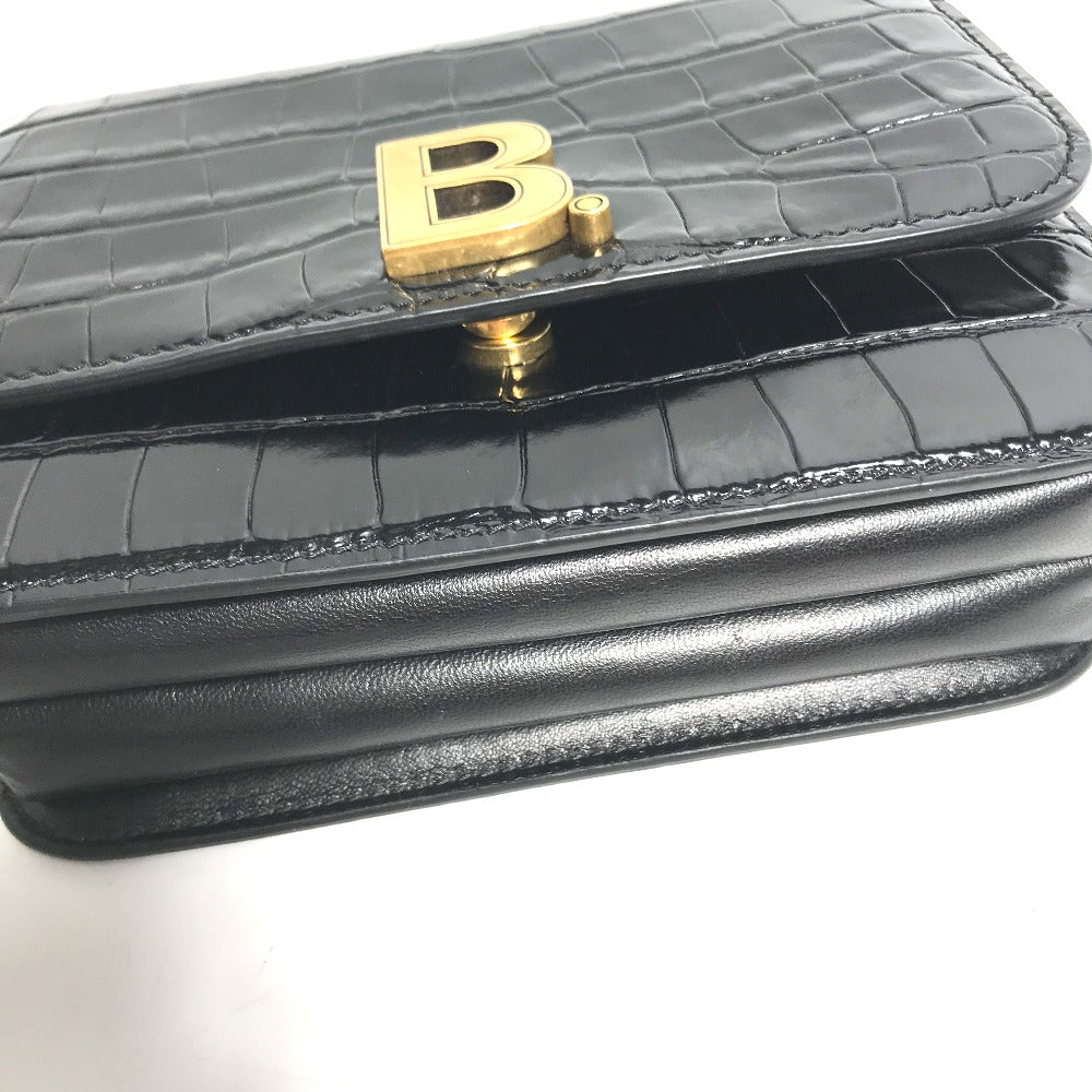 BALENCIAGA 592898 2WAY クラッチバッグ ポーチ Bロゴ キルティング  斜め掛け カバン ショルダーバッグ 型押しレザー レディース