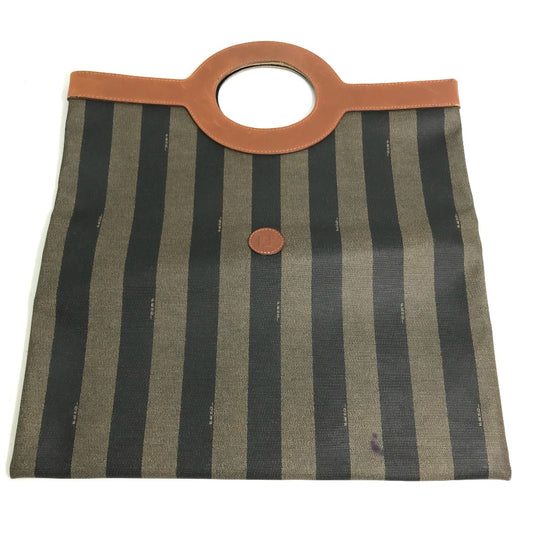 FENDI Pecan Bifold Handbag/Clutch Bag in PVC/Leather, Green