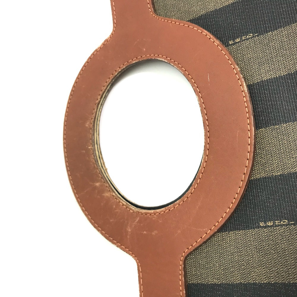 FENDI Pecan Bifold Handbag/Clutch Bag in PVC/Leather, Green