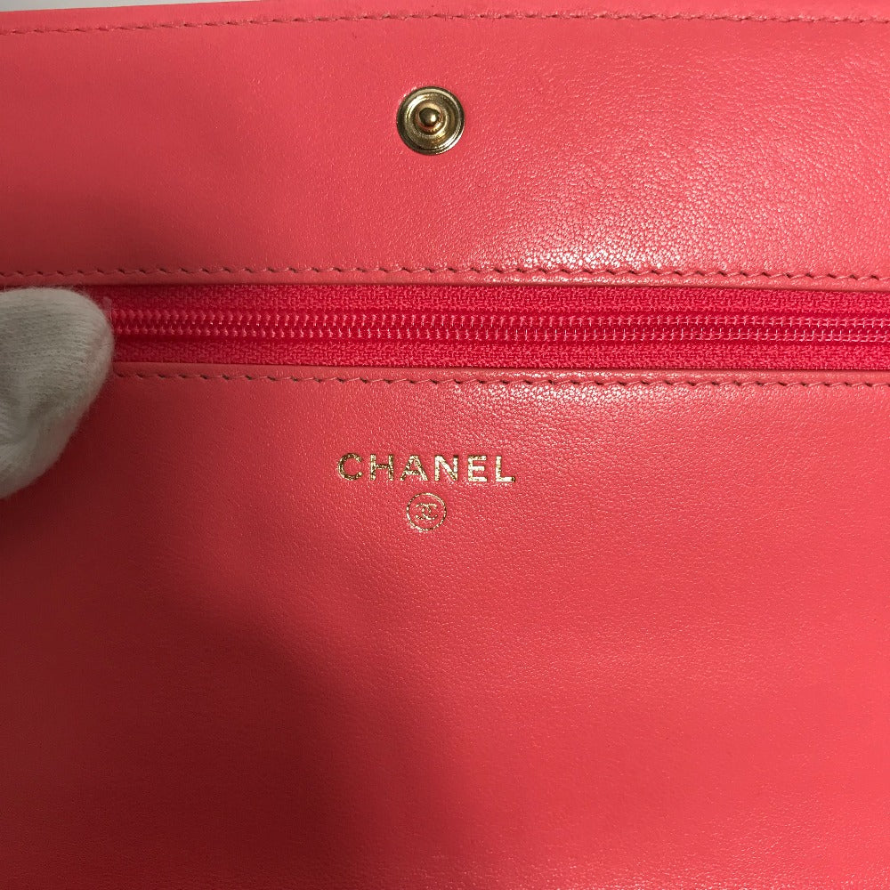 CHANEL A80972 CC ココマーク マトラッセ バイカラー マドモアゼル チェーンウォレット 長財布 斜め掛け カバン ポシェット ショルダーバッグ レザー レディース