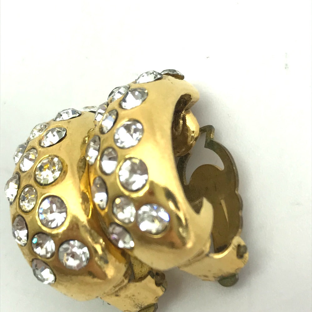 CHANEL ヴィンテージ ラインストーン イヤリング メタル レディース