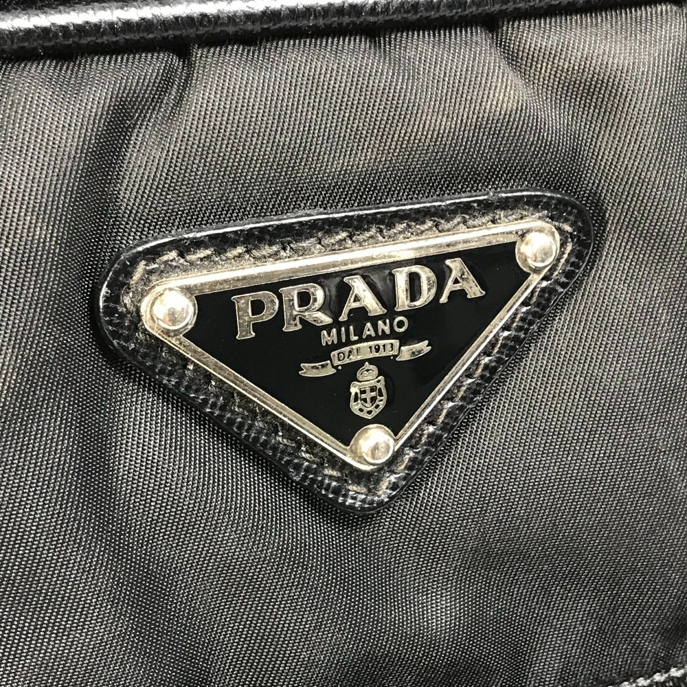 PRADA カバン トライアングルロゴ 三角ロゴ プレート ハンドバッグ PCバック パソコン ケース ビジネスバッグ ナイロン メンズ ブラック - brandshop-reference