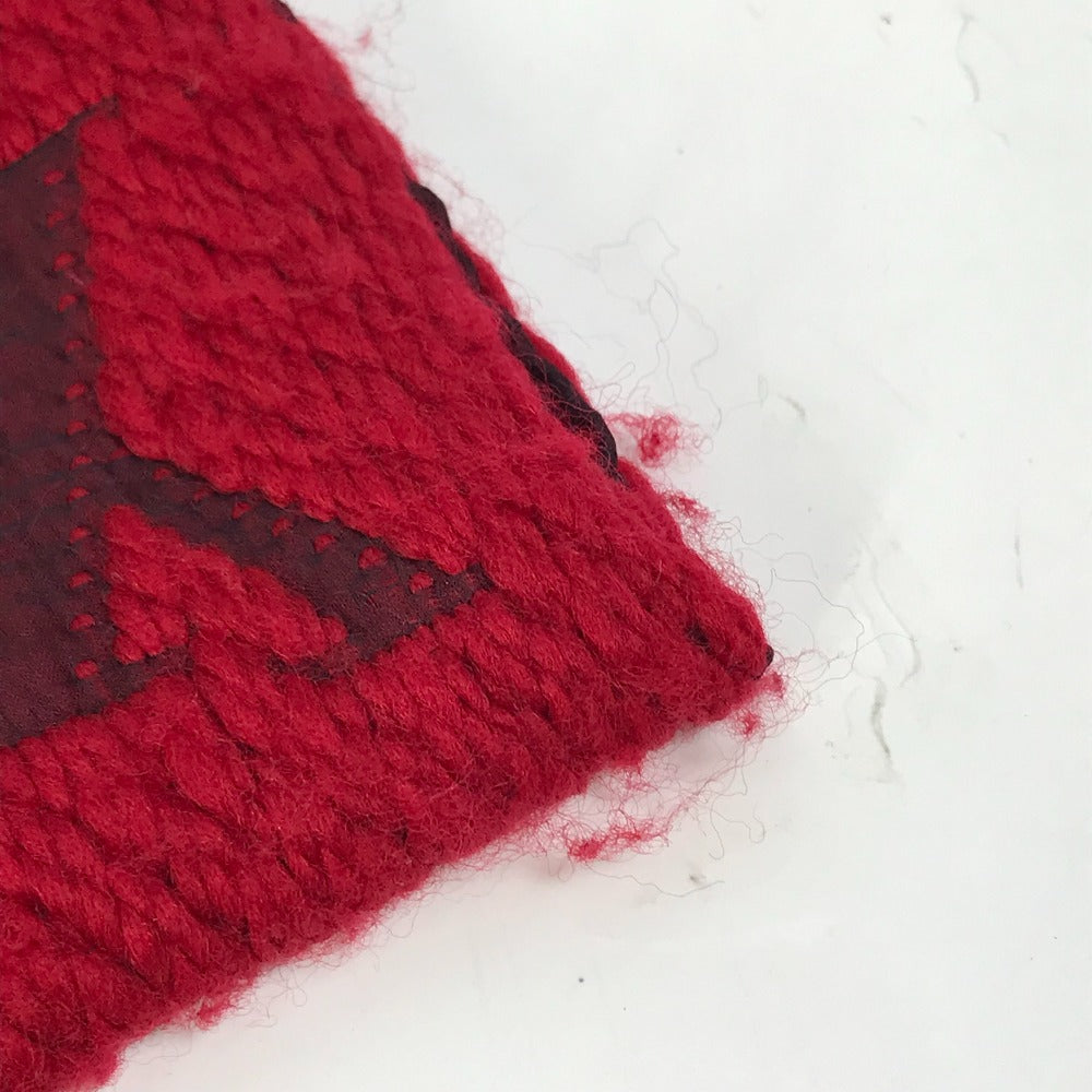 LOUIS VUITTON M72432 エシャルプ・ロゴ マニア フリンジ マフラー ウール レディース レッド - brandshop-reference