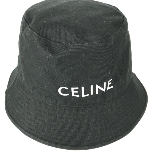 CELINE AU5B968P ハット帽 帽子 バケットハット ボブハット ロゴ ハット コットン メンズ ブラック - brandshop-reference