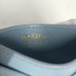 PRADA エンボスロゴ 名刺入れ パスケース カードケース レザー レディース ライトブルー