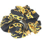 CELINE Triomphe Chain Hair Accessory, Silk Scrunchie, Women's, Black