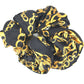 CELINE Triomphe Chain Hair Accessory, Silk Scrunchie, Women's, Black